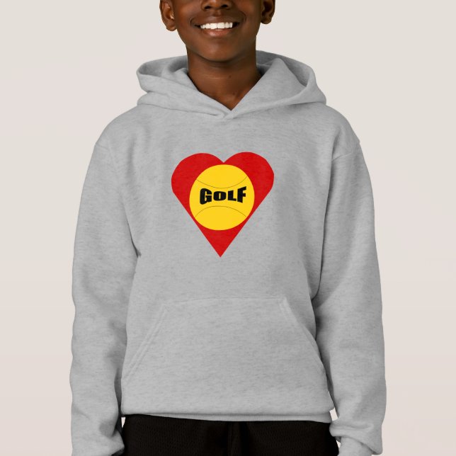 Pull àcapuche aciet enfants  AMOUR  GOLF  (Anverso)