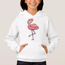 Pullover encapuchada del Chica - Flamingo