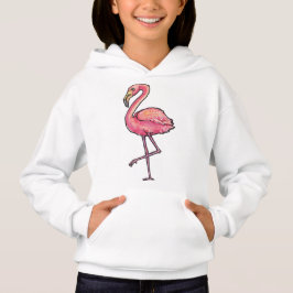 Pullover encapuchada del Chica - Flamingo