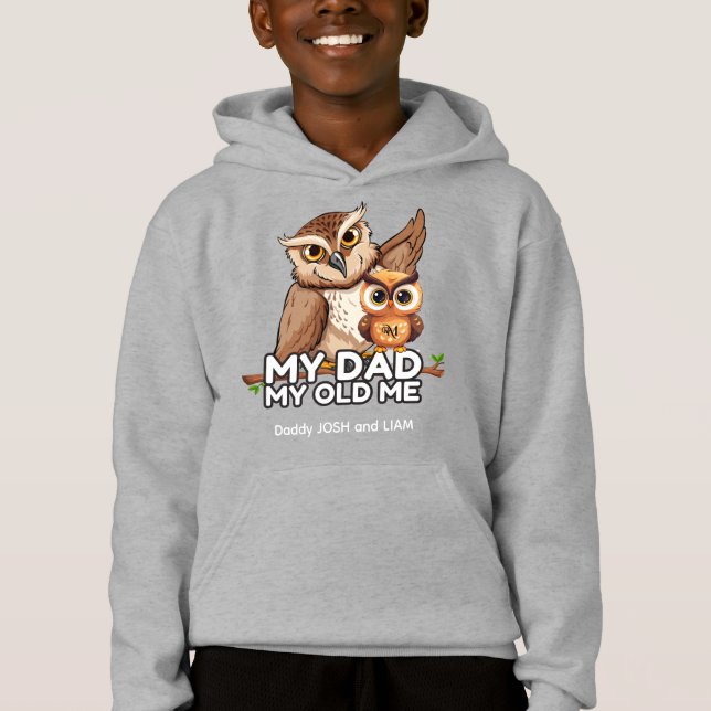 Pullover Hoodie : Mi papá mi viejo yo (gris) (Anverso)