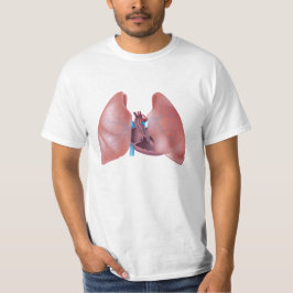 Pulmones y camisa humanos del corazón