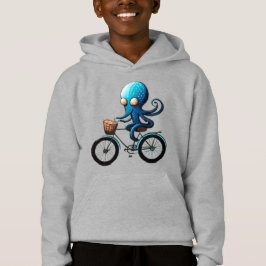 Pulpito azul lindo en una bicicleta