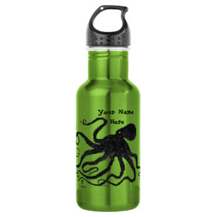 Pulpo 6 en verde - 18 onzas. Botella de agua