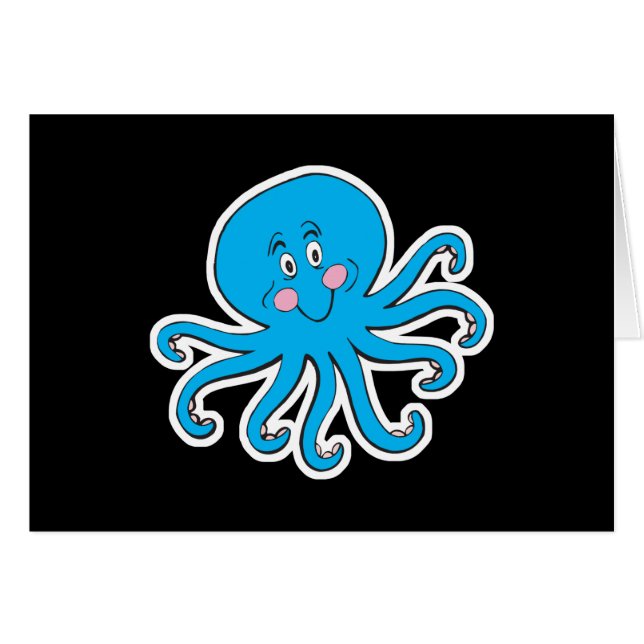 pulpo azul feliz (Anverso (Horizontal))