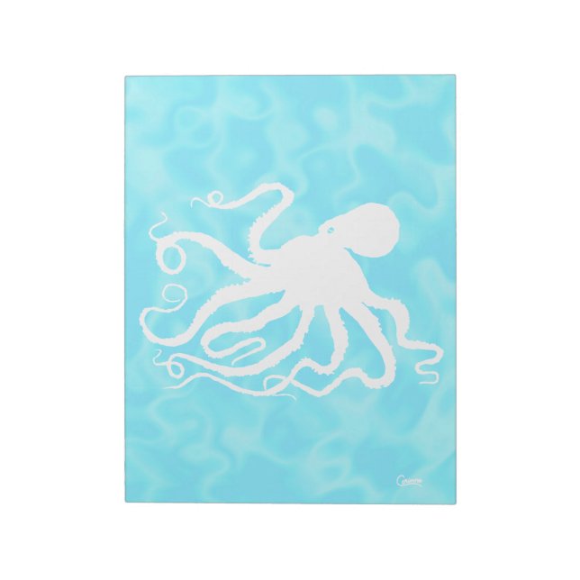 Pulpo - Bloc de notas de 11" x 8,5" (Lado Izquierdo)