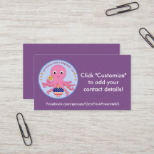 Pulpo de 100 del paquete tarjetas de visita para