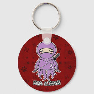 ¡Pulpo de Ninja! En llavero rojo