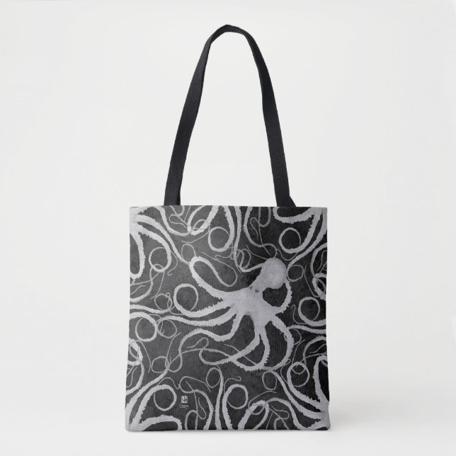 Pulpo en gris oscuro - la bolsa de asas (Anverso)