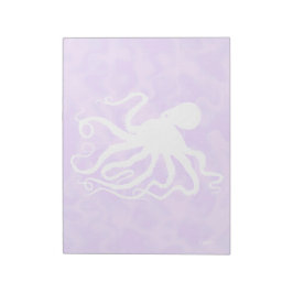 Pulpo en morado - Bloc de notas de 11" x 8,5"