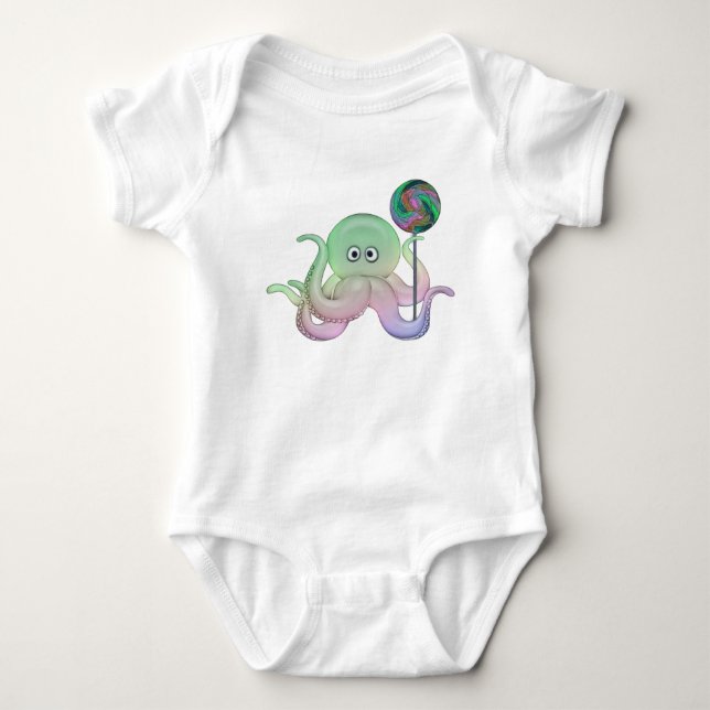 Pulpo Lolli-pops para niños y camisetas para bebés (Anverso)
