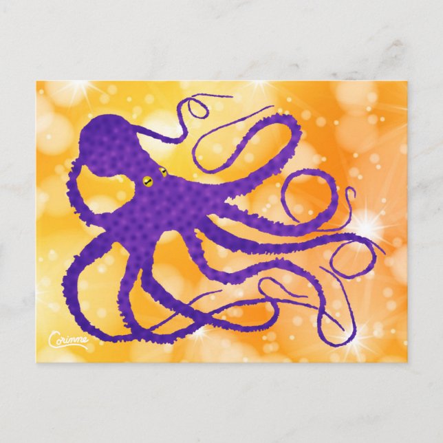 Pulpo morado - postal (Anverso)