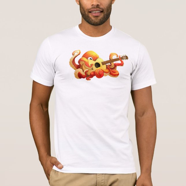 Pulpo que juega la camisa de la guitarra (Anverso)