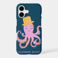 Pulpo Rosa Bailarín Quirky Animal Personalizado
