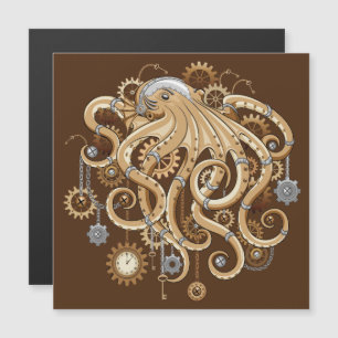 Pulpo Steampunk Retro Fantasía Mecánica