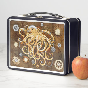 Pulpo Steampunk Retro Fantasía Mecánica