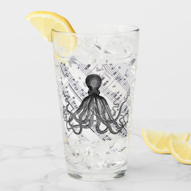 pulpo vintage naútico moderno (Anverso (hielo))