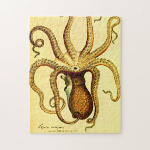 Pulpo Vintage No. 46 Rompecabezas de Zoología Hi