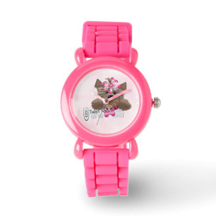 Pulsera #2Yorkie reloj de correa purpurina