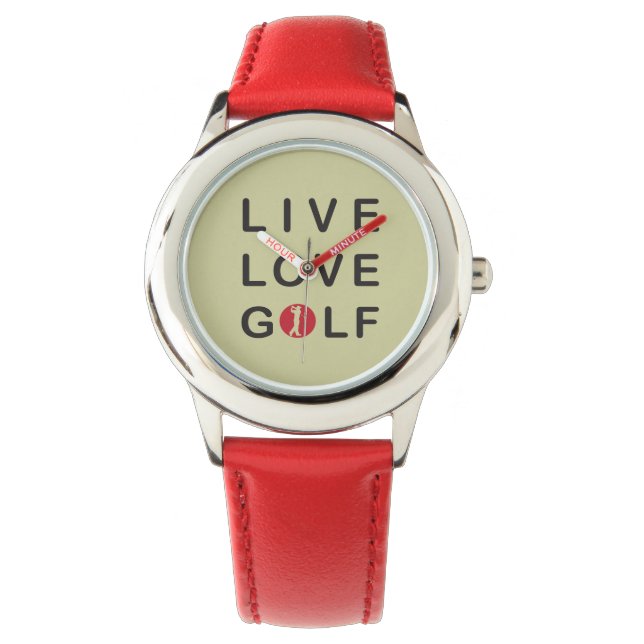 Pulsera A los niños les encanta el reloj de golf. (Anverso)