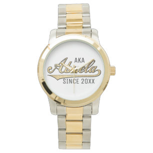 Pulsera Abuela Unisex sobredimensionada de reloj de dos to