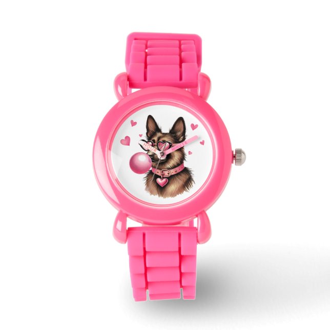 Pulsera Adorable reloj de niños pastores alemanes (Anverso)