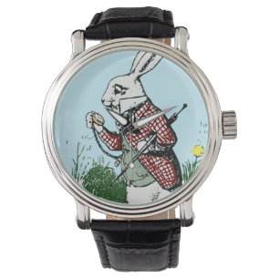 Pulsera Alicia en conejo del blanco del reloj de