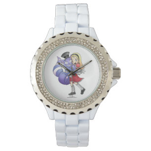 Pulsera Alicia y el reloj del gato de Cheshire