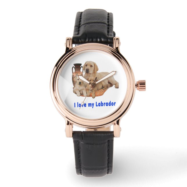 Pulsera Amo mi reloj de Labrador (Anverso)