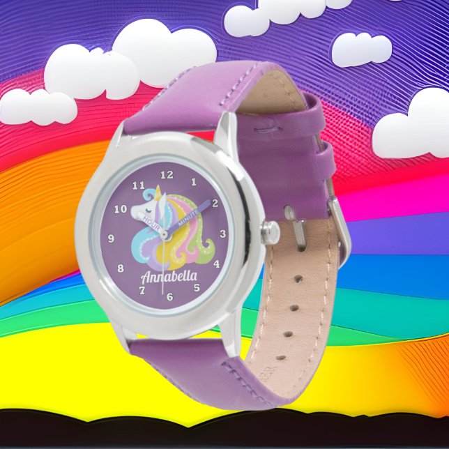 Pulsera Añadir chicas de nombre Reloj de unicornio mágico (Subido por el creador)