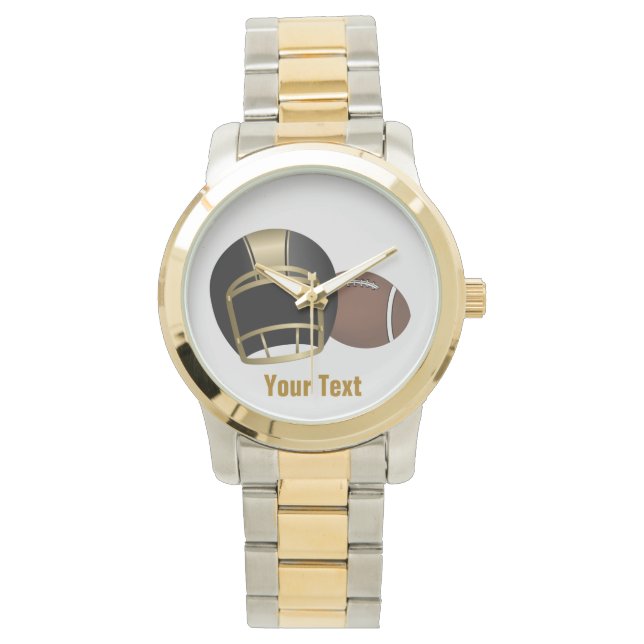 Pulsera Añadir un reloj de dos tonos de texto (Anverso)