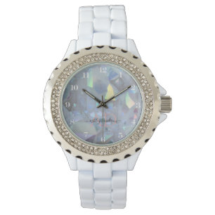 Pulsera Angel Aura Quartz Reloj de monograma de cristal