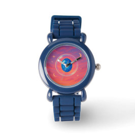 Pulsera Atardecer de Piedra Preciosa Azul – Reloj de Arte 