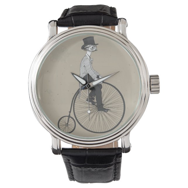 Pulsera Avanzar con reloj de bicicleta de cosecha de vinta (Anverso)