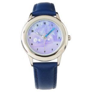 Pulsera Balas de Navidades azules en el reloj de nieve azu