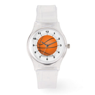 Pulsera Baloncesto femenino: Reloj de silicio rosa