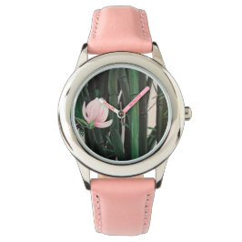 Pulsera Bambú magnolias - reloj personalizado, banda de cu