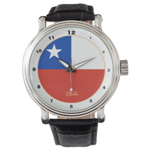 Pulsera Bandera chilena y reloj de moda y diseño chileno