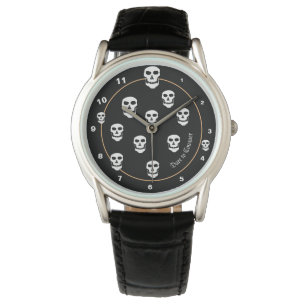 Pulsera Bandera de cráneo y piratas, reloj espeluznante de