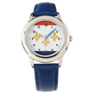 Pulsera Bandera de Nueva Orleans, Louisiana Reloj