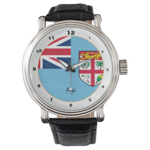 Pulsera Bandera fiyiana y reloj de moda/diseño de Fiji
