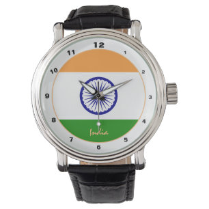 Pulsera Bandera india y reloj de moda y diseño indio