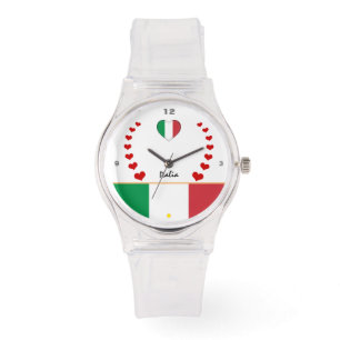 Pulsera Bandera italiana Watch, Italia, reloj de moda / It