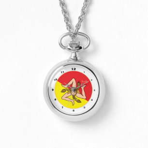 Pulsera Bandera siciliana, reloj siciliano de moda y diseñ