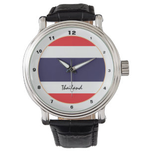 Pulsera Bandera tailandesa y reloj tailandés de moda y di