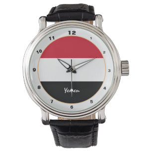 Pulsera Bandera yemení y reloj de diseño/moda yemení