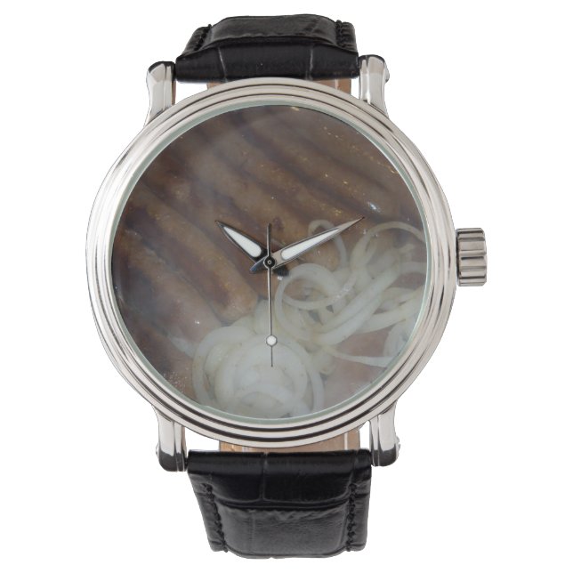 Pulsera BBQ Bangers And Onions, Reloj De Escritura (Anverso)