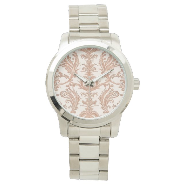 Pulsera Bella Rosa de Mozaik Dorado, Reloj electrónico par (Anverso)