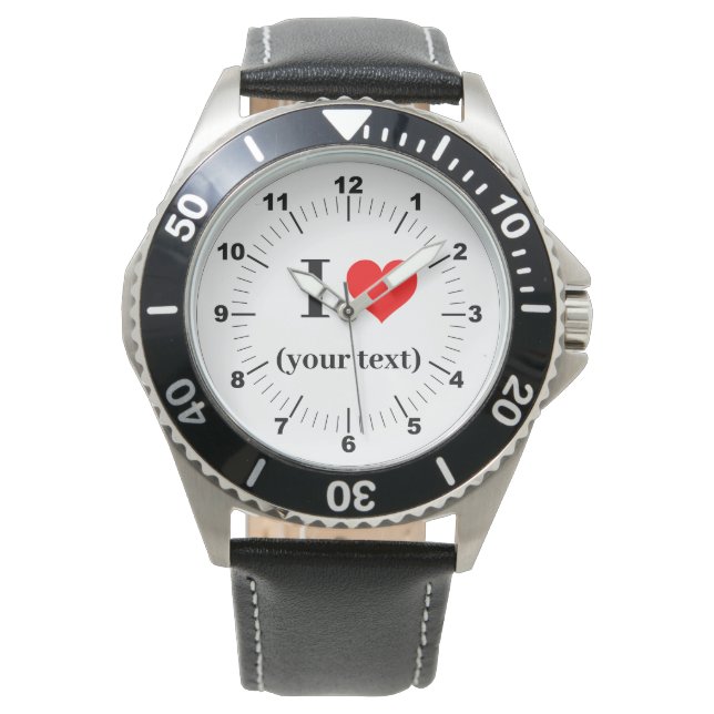Pulsera ¡BESTSELLER! El reloj de correa de cuero negro de  (Anverso)