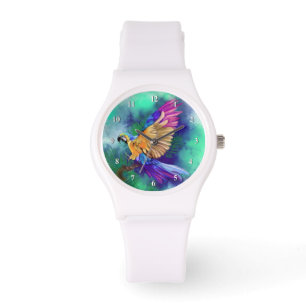Pulsera Bonito regalo de reloj de loros de colores