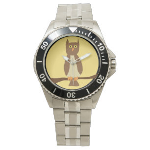Pulsera Búho en reloj de luna llena